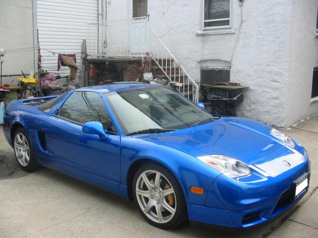 That is one *seriously* blue car!